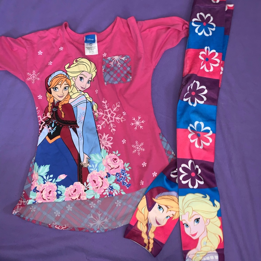 Frozen top and leggings size 7/8